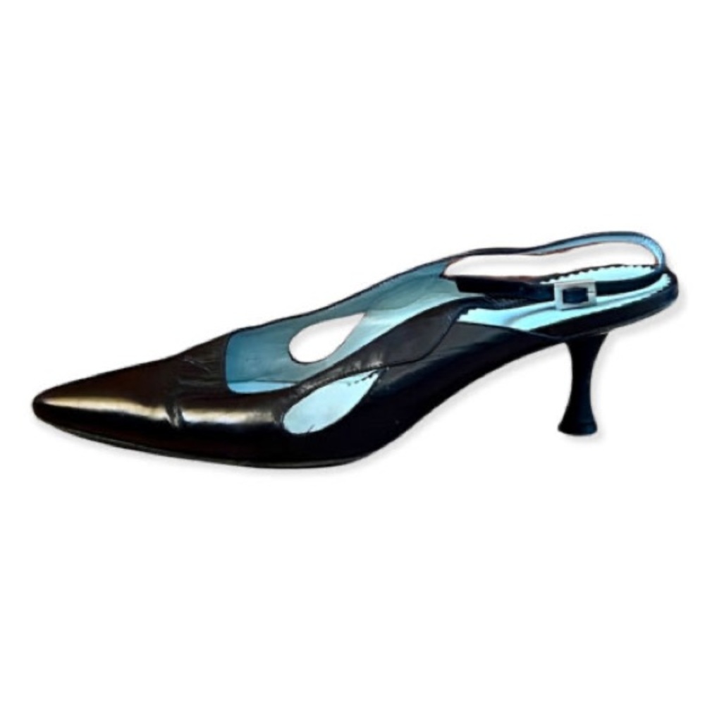 Sigerson Morrison sling back kitten heels Ailyn cutout heels